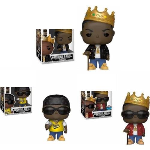 FUNKO Rocks the Notorious B.I.G. with Crown #77 #82 Notorious with Jersey #78 Vinyl Action Toy Figures Collection Model Toys