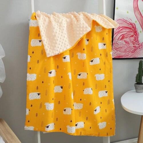Elinfant Free Shipping 1 Pcs Muslin Swaddle 70*110cm Baby Blanket Soft Warm Swaddle Blanket And Washable Comfort Beanie Blanket