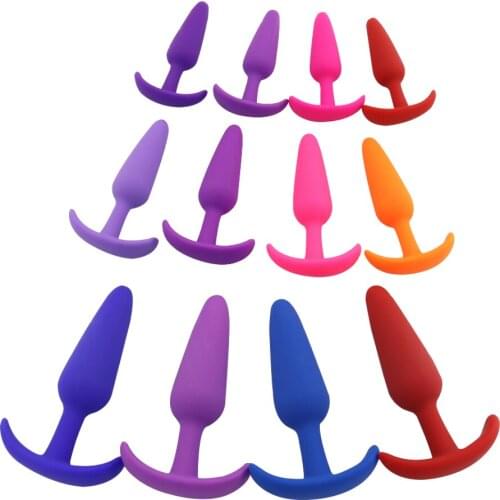 EXVOID Butt Plug Anal Beads Silicone Anal Plug G Spot Massager Anal Sex Toys for Men Women Vagina Anus Dilator Random Color