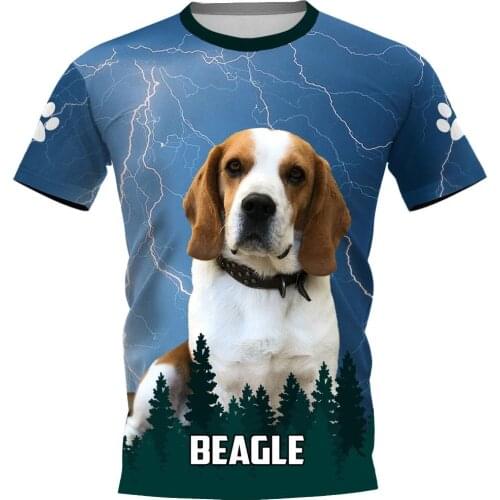 CLOOCL Beagle Print Men T-shirts 12 Design Pets Tees Men Clothing Casual Tops Women Short Sleeve Harajuku Streetwear
