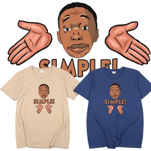 New Khaby Lame Life Is Simple T Shirt Funny Kawaii Cartoon Graphic Tops Women Men Streetwear Summer Cotton Casual Ropa Hombre