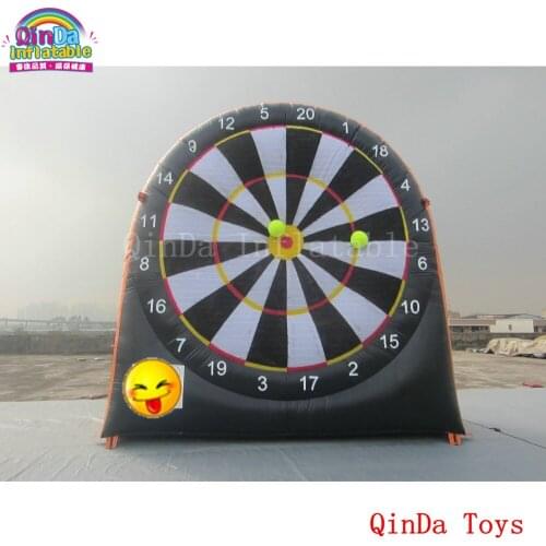 Team Building Exercises Giant Sport PVC inflatable soccer dart board foot darts games inflatable sticky darts for sale