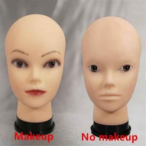 1pc Bald Mannequin Head With Clamp Female Mannequin Head For Wig Making Hat Display Cosmetology Manikin Head For Makeup Practice