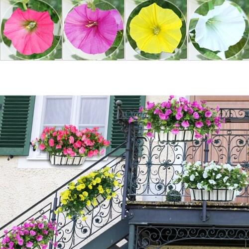 False Morning Glory Simulation Petunia Wedding Home Decoration Yellow Purple Wedding Garden Artificial Flowers Hot !wholesale
