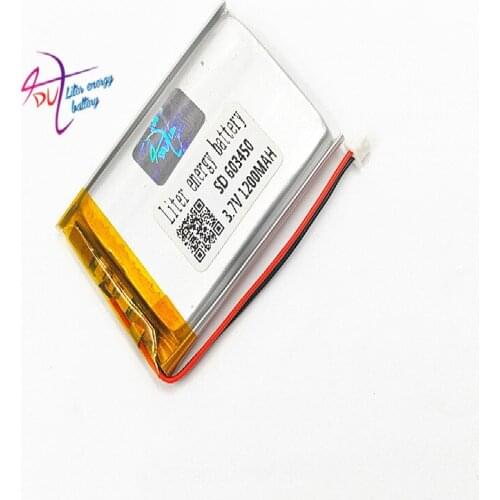 JST ZH 1.5mm 2pin 10 pcs 3.7V 1200mAh LiPo Rechargeable Battery with connector For GPS DVD mobile video game E-books 603450