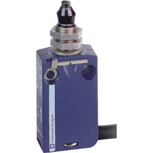 Limit switch XCMD21G1L1 : ZCMD21 ZCEG1 ZCMC21L1 Limit switch XCMD - M16 booted nitrile end plunger - 1NC+1NO - snap - 1 m