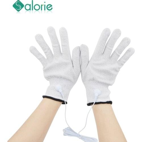 Massage Glove Electric Massage Gloves With A Wire Silver Plated Fiber For Electric Muscle Stimulator Hand Pain Relief Therapy