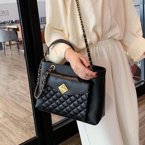 Fashion Leather Bags For Women Luxury Handbags Women Bags Designer Big Tote Hand Bag Chain Leather Handbag Set Bolsa Feminina