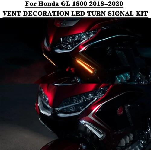 Motorcycle Decorative Lights LED Turn Signal For Honda GL 1800 Gold Wing 1800 2018 2019 2020 Front Light Vent Decoration