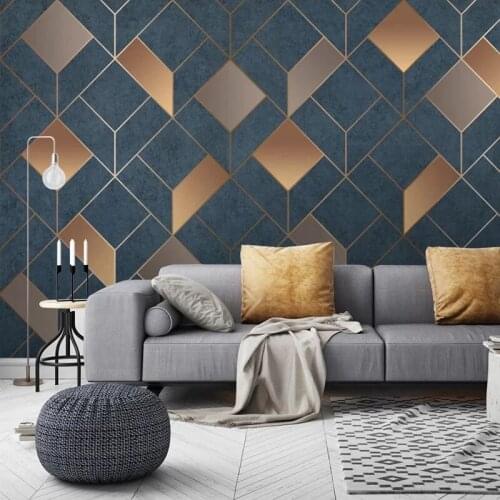 Custom Any Size Mural Wallpaper Nordic Personality 3D Abstract Geometric Mural Living Room TV Sofa Bedroom Papel De Parede Sala