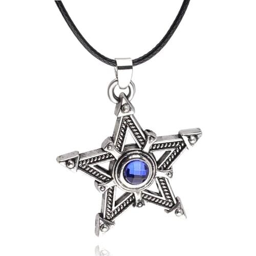Anime Logo Geometric Five-Pointed Star Zircon Men Pendant Necklace Love Woman Mother Girl Gift Wedding blessing Jewelry