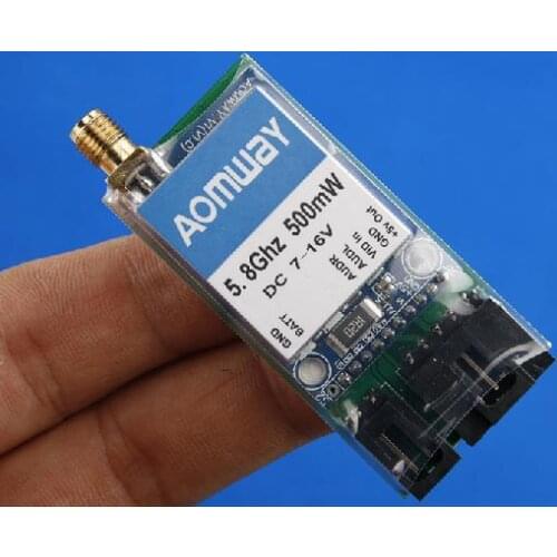 AOMWAY 5.8G 15CH 500mW FPV A/V Transmitter TX DC 7-16V for RC Quadcopter Multicopter