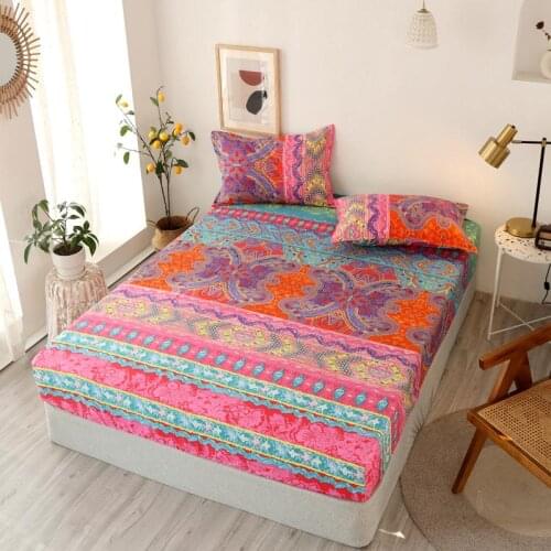 Bohemian style Bed linen Fitted Sheets Bedspread bed Cover bedding set for home decor bed sheets Home textiles