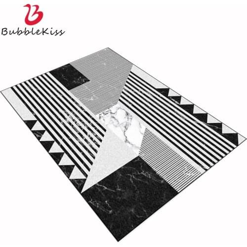 Bubble Kiss Carpet For Bed Room Black And White Geometric Marble Patterned Carpet Rugs For Living Room Modern Kids Decor Boy