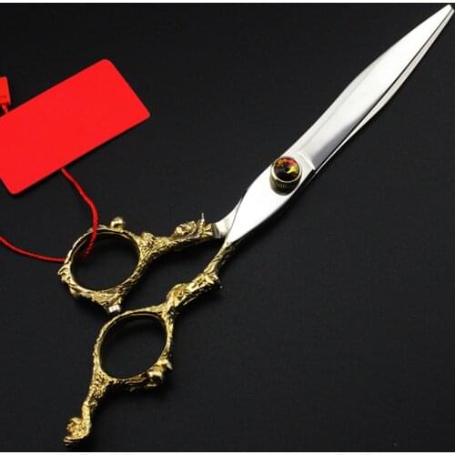 Upscale Germany 440c gold monkey 7 inch shears dog grooming hair clipper pet hair scissors cutting barber hairdressing scissors