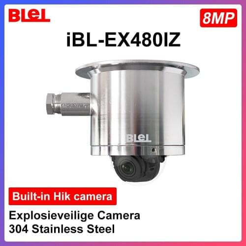HIKVISION Explosion-proof Camera 8MP Built-in Hik camera 304 Stainless Steel Explosieveilige Support PoE Hik-Connect app IR 30m