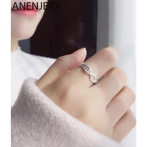 925 Sterling Silver Hollow Wave Fish Rings Weave Adjusatble Ring For Women Jewelry Gifts Dropshipping Trendy S-R538