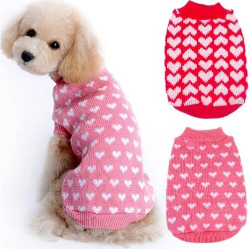 Winter Pet Dog Sweaters Warm Dog Cat Clothes Cute Puppy Pet Knitwear Turtleneck Pullover Kitten Puppy Costumns Pet Clothing