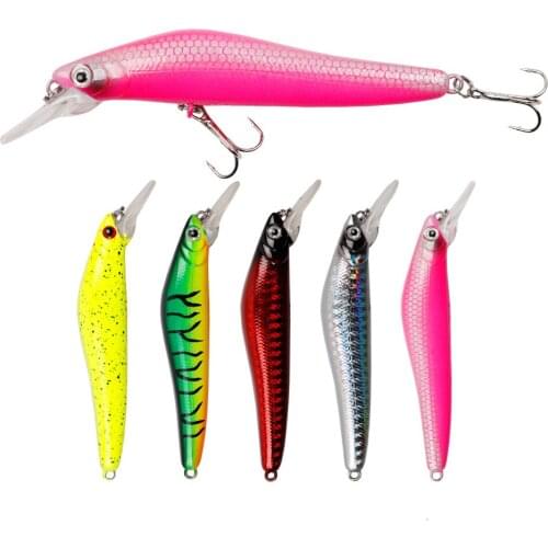 1pc Laser Minnow Fishing Lure 10cm 7.9g Pesca Hooks Fish Wobbler Tackle Crankbait Artificial Japan Hard Bait Fishing Accessories