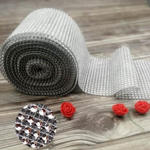1 Yard 12cm Bling Diamond mesh Roll event unicorn party birthday Wedding DIY Decorations table Cake Wrap Crystal Ribbons tulle