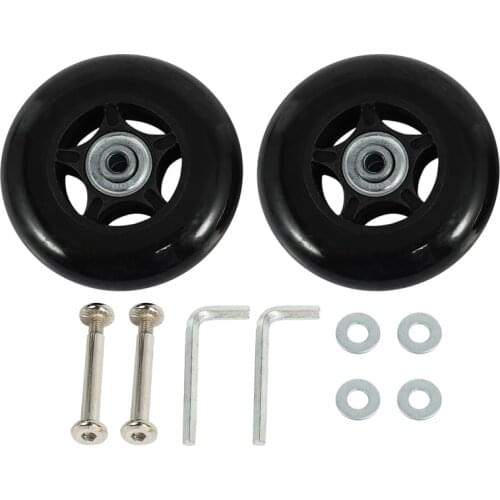 2 Set Luggage Suitcase Replacement Wheels OD 80mm