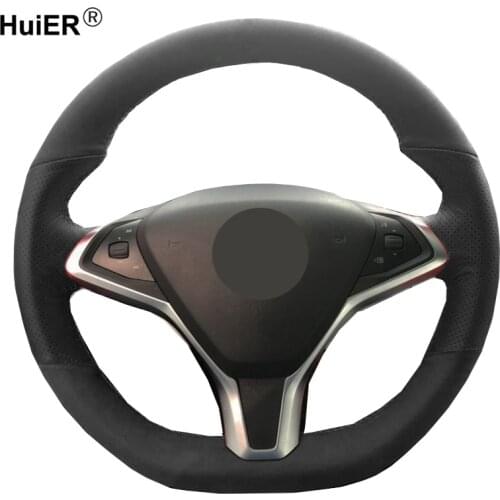 7 Styles Hand Sewing Car Steering Wheel Cover Wrap Suede Leather For Tesla Model S Model X Braid on the Steering wheel Volant