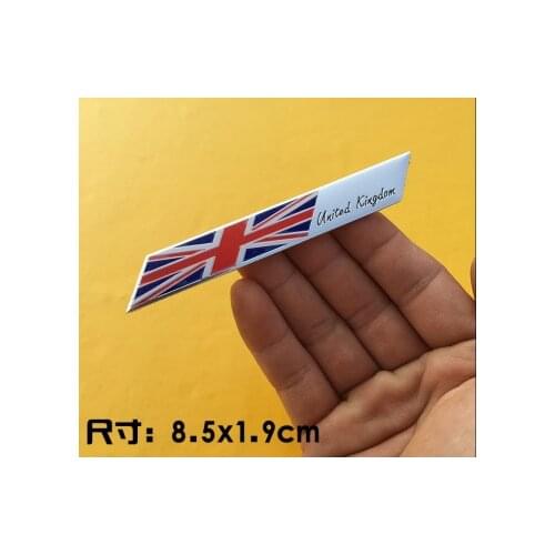 Aluminum Britain UK Flag Auto Body Side Trunk Decal Sticker Badge Emblem Car Accessories
