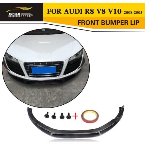 Carbon Fiber Car Racing Front Lip Auto Spoiler Apron For Audi R8 V8 V10 Coupe Convertible 2-Door 2008-2015