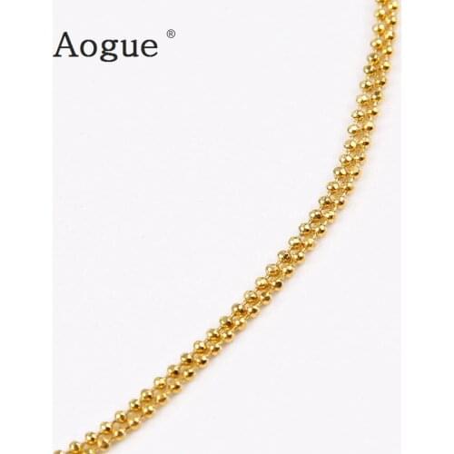 5m/lot 2mm Metal Ball Bead Chains Rose Gold Color Iron Chains For Diy Bracelet Necklace Jewelry Accessories