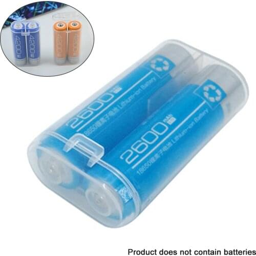 1/5Pcs Battery Case Cover Portable Carrying Box for 2 x 18650 Battery Storage Acrylic Box Clear Transparent Plastic Safety Box