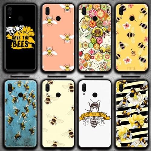 Bee Art Print Phone Case Huawei Y6P Y8S Y8P Y5II Y5 Y6 2019 P Smart Prime Pro