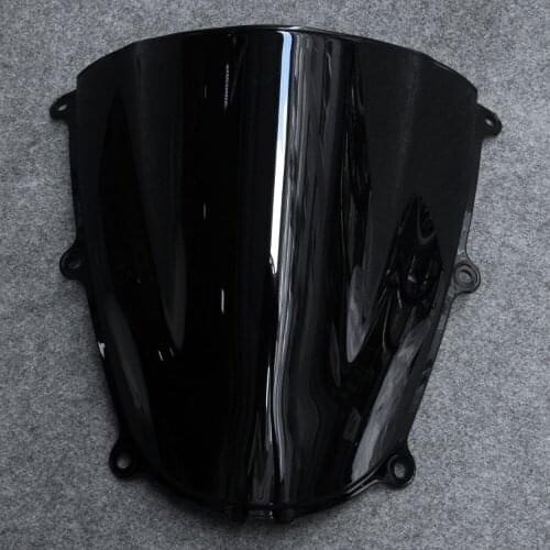 Black Windshield Windscreen Double Bubble Fit for 2005 2006 Honda CBR600RR F5