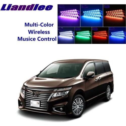 LiandLee Car Glow Interior Floor Decorative Seats Accent Ambient Neon light For NissanCaravan Elgrand E50 E51 E52 1997~Onwork