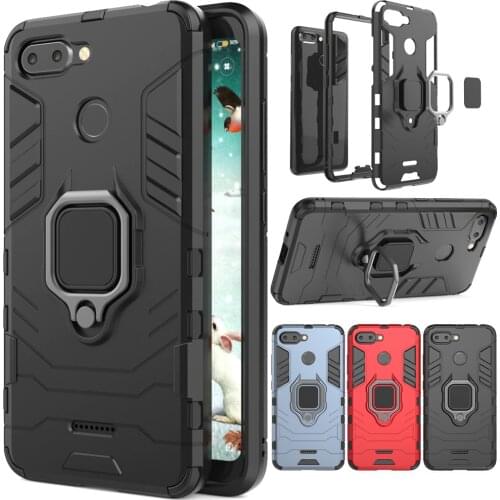 Dual Layer Magnetic Ring Kickstand Armor Case Shockproof Soft TPU & Hard PC Back Cover For Xiaomi Redmi 6 6 Pro Mi A2 Lite 6Pro