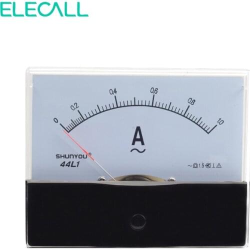 ELECALL 44L1 1A Rectangle Analog Panel Amper Meter Gauge Class 2.5 Accuracy AC 0-1A
