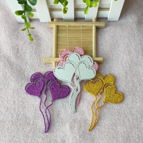 Heart-shaped Balloon Cutting Mold Scrapbook Decorative Embossed Paper Card For Photo Album Cutting