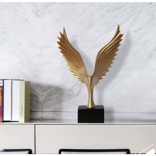 Simulated Abstract Open Wing Eagle Bird Art Model Home Living Room Office Hotel Decor Gift