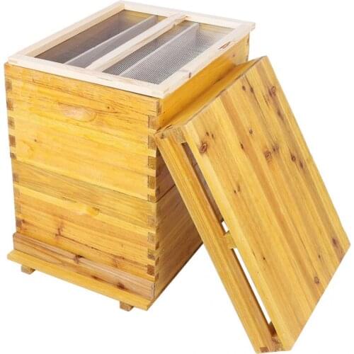 Honey Collection Nest Frame Honey Keeper Beehive Box 10 Frame Beekeeping Box Kit Bee Beehive Nest Box Threading Hole Nest Box
