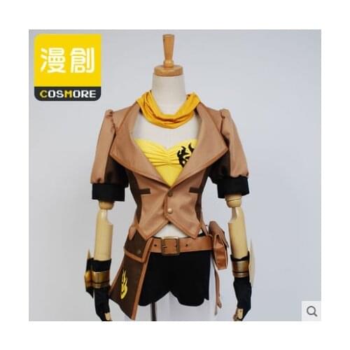 Cosplay four-color battle/red, white, black and yellow Yellow yellow cos costume female