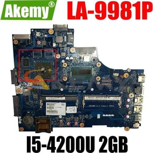 LA-9981P or LA-9982P Laptop motherboard for Dell Inspiron 15R 5537 3537 mainboard with I5-4200U 2GB graphics card 100% Tested OK