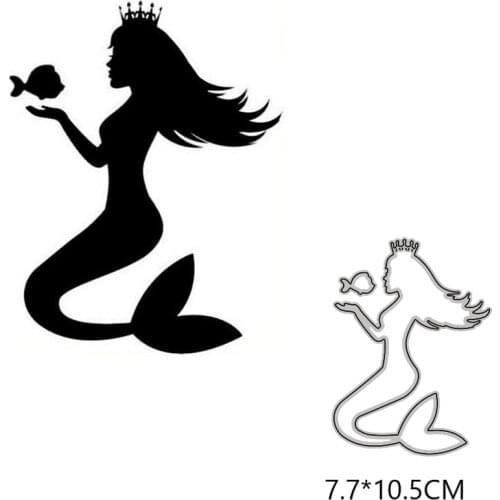 Mermaid Metal Cutting Dies New 2021 DIY crapbooking Paper Making Craft die Frame Die Embossing Cutting Dies