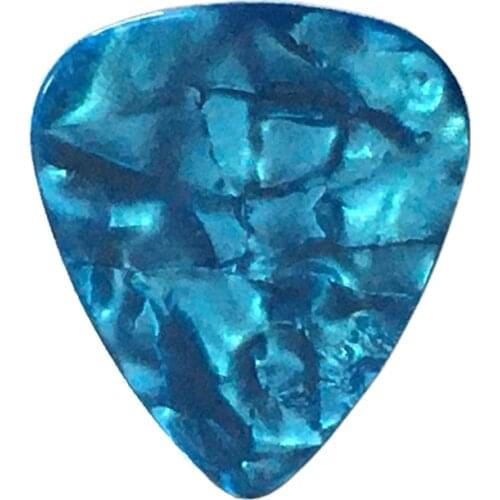Lots of 100pcs Sky Blue Pearl Celluloid Guitar Picks Plectrums 0.71mm 0.96mm