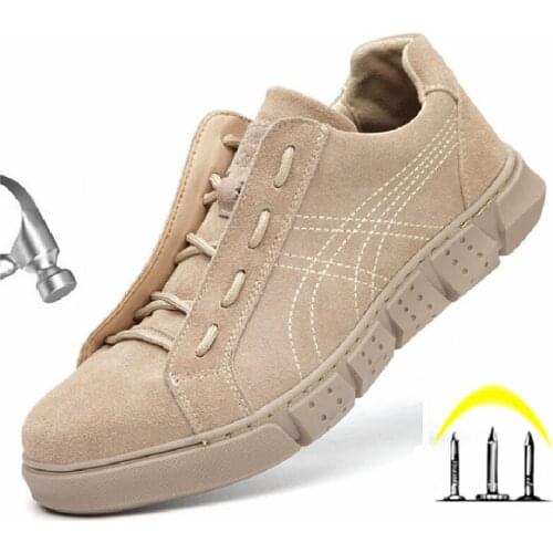 Men Safety Shoes Anti-puncture Work Sneakers Men Boots Indestructible Work Shoes Anti-smas Hlight Non-slip Steel Toe Shoes
