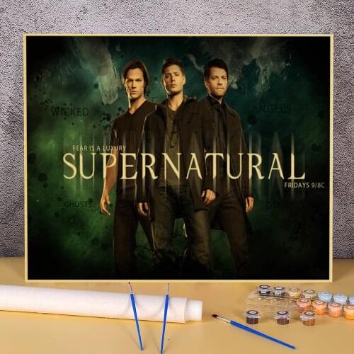 Supernatural Paint By Numbers Package Oil Paints 50*70 Canvas Painting Home Decor For Children Handiwork Art