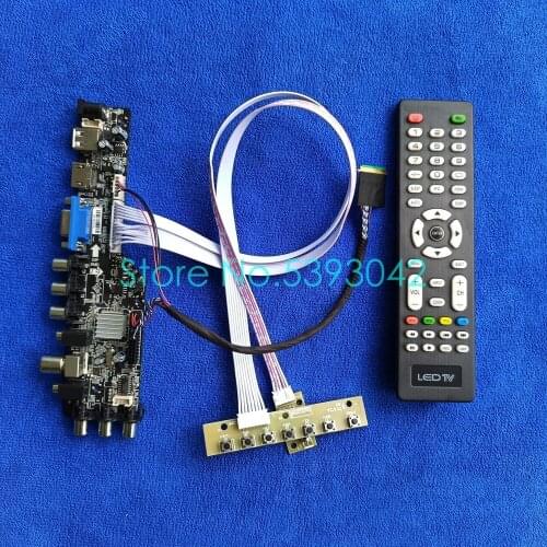 Digital screen universal control card kit LVDS Fit B154PW04/LP154WP2/LP154WP3/LP154WP4 3663 DVB 40 Pin USB+VGA+AV 1440*900