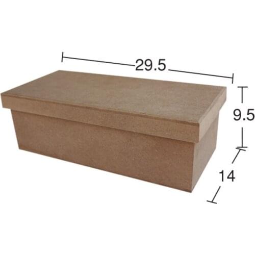 KU342 Small Shoes Box, Unpainted Raw Wood Mdf Box