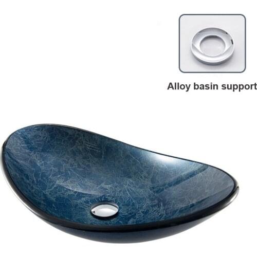 2021 Household Washroom Washbasin Pure Color Tempered Glass Above Counter Basin Simple Art Basin Hotel Bathroom Basin