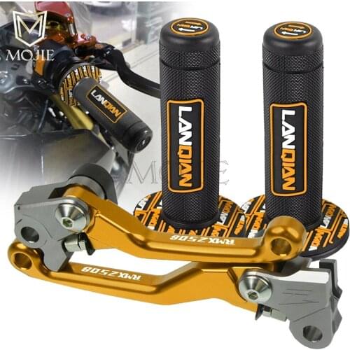 For SUZUKI RMX250S RMX250 S RMX 250S RMX 250 S 1993-1995 CNC Pivot Brake Clutch Levers Dirt Bike Handle Hand Grip Handlebar