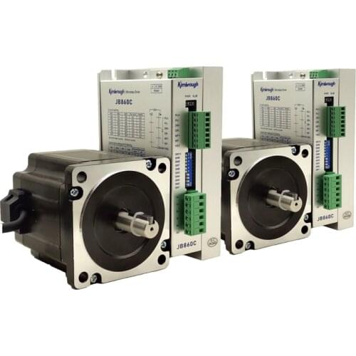 2Axis NEMA34 stepper motor 4.5N.m(643oz-in) shaft diameter 12.7/14mm 6.0A and Driver JB860C AC18-80V/DC24-110V 2.0-6.0A 256Micro