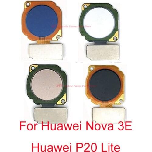 Fingerprint Sensor Scanner Connector Home Button Key Touch ID Flex Cable For Huawei P20 Lite / Nova 3E Nova3e Spare Part